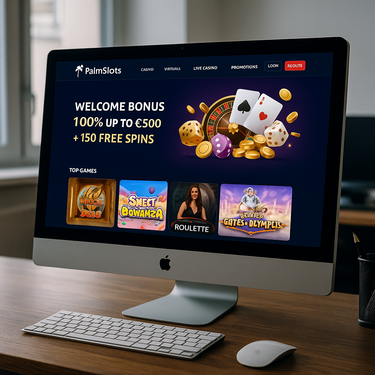 PalmSlots - Desktop Platform Interface - Modern Casino Design